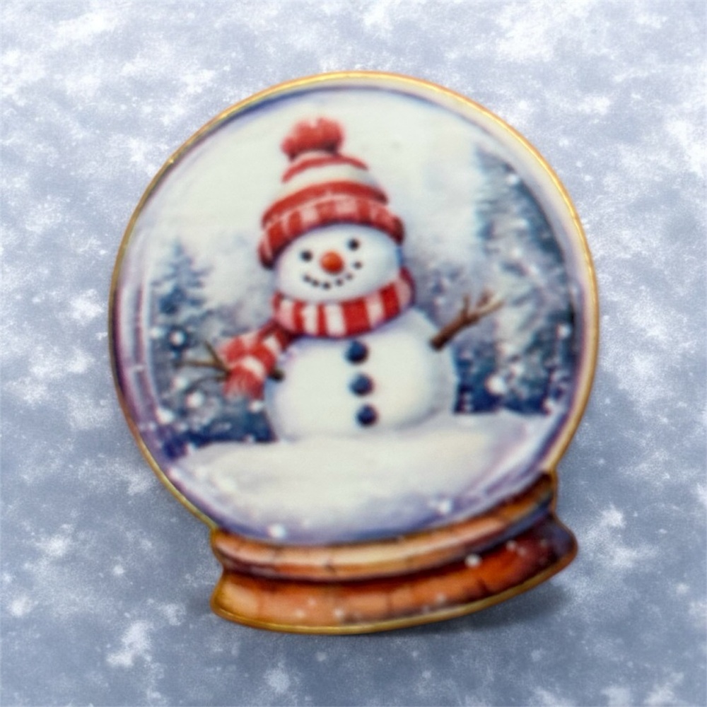 NWOT Snowman Snow Globe Pin